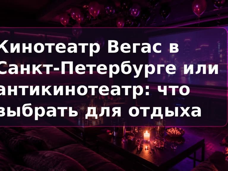 Иллюстрация: Кинотеатр Вегас в Санкт-Петербурге или антикинотеатр: что выбрать для отдыха